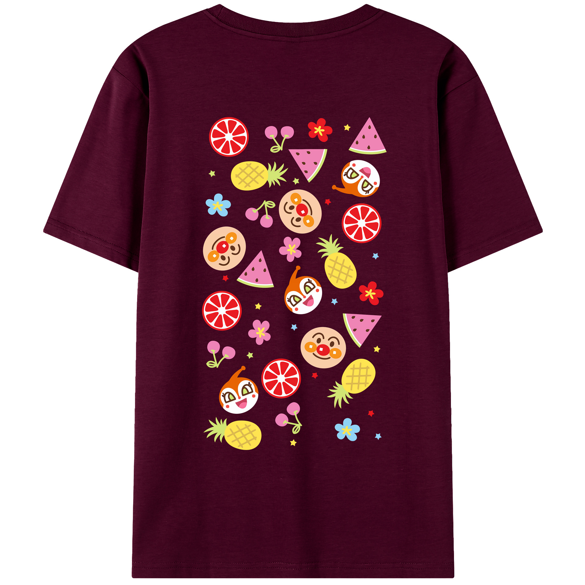（画像用） アンパンマン Anpanman レディース半袖Tシャツ(バックプリント)